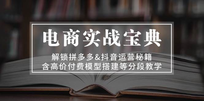（13195期）电商实战宝典 解锁拼多多&抖音运营秘籍 含高价付费模型搭建等分段教学-赛德副业库