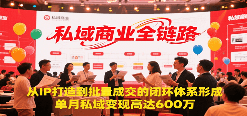 私域商业全链路，从IP打造到批量成交的闭环体系形成，单月私域变现600万-赛德副业库