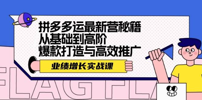 （12260期）拼多多运最新营秘籍：业绩 增长实战课，从基础到高阶，爆款打造与高效推广-赛德副业库