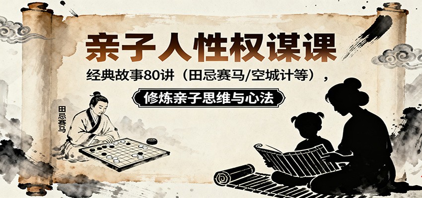 亲子人性权谋课:经典故事80讲(田忌赛马,空城计等),修炼亲子思维与心法-赛德副业库