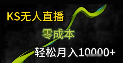 KS无人直播25年最新玩法，只需一部手机，轻松月入1W+【揭秘】-赛德副业库