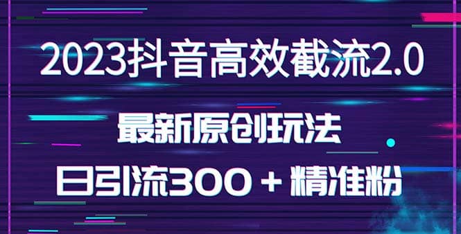 日引300＋创业粉，独家抖音高效截流2.0玩法（价值1280）-赛德副业库