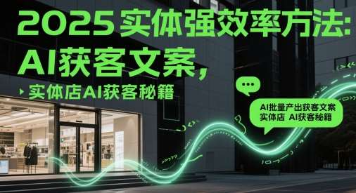 2025实体强效率方法：AI批量产出获客文案，实体店AI获客秘籍-赛德副业库