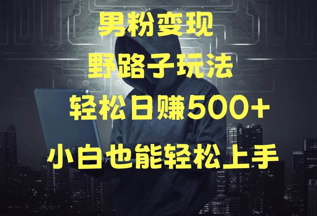 当下最火男粉变现项目月入5W+,小白也能轻松盈利-赛德副业库