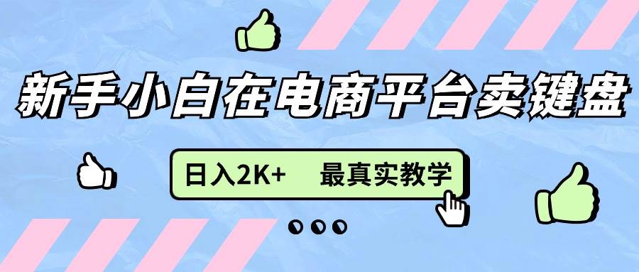 （11610期）新手小白在电商平台卖键盘，日入2K+最真实教学-赛德副业库