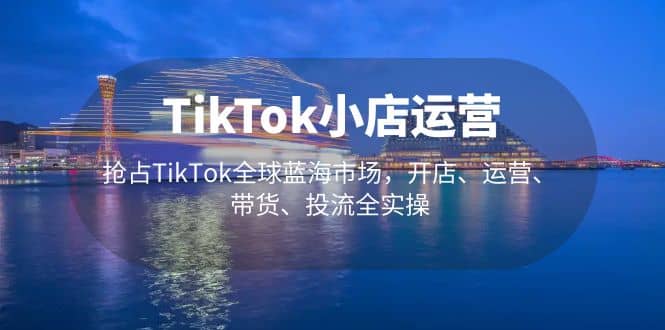 TikTok小店运营 抢占TikTok全球蓝海市场，开店、运营、带货、投流全实操-赛德副业库