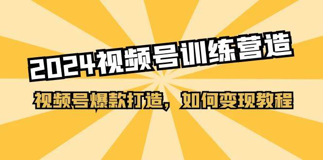 （11135期）2024视频号训练营，视频号爆款打造，如何变现教程（20节课）-赛德副业库