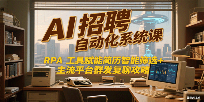 AI招聘自动化系统课,RPA工具赋能简历智能筛选+主流平台群发复聊全攻略-赛德副业库