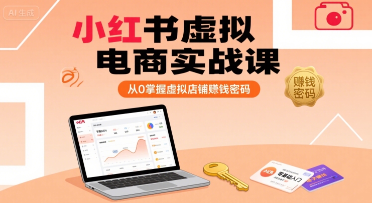 小红书虚拟电商实战课，从0掌握虚拟店铺賺钱密码-赛德副业库