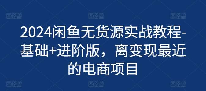 2024闲鱼无货源实战教程-基础+进阶版，离变现最近的电商项目-赛德副业库