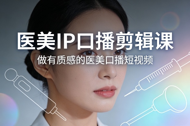 医美IP口播剪辑课,做有质感的医美口播短视频-赛德副业库
