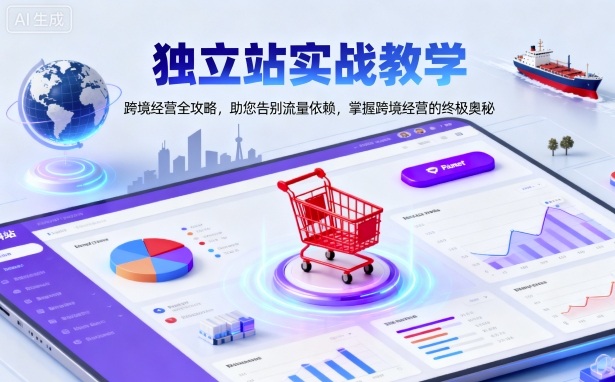 独立站实战教学,跨境经营全攻略,助您告别流量依赖,掌握跨境经营的终极奥-赛德副业库