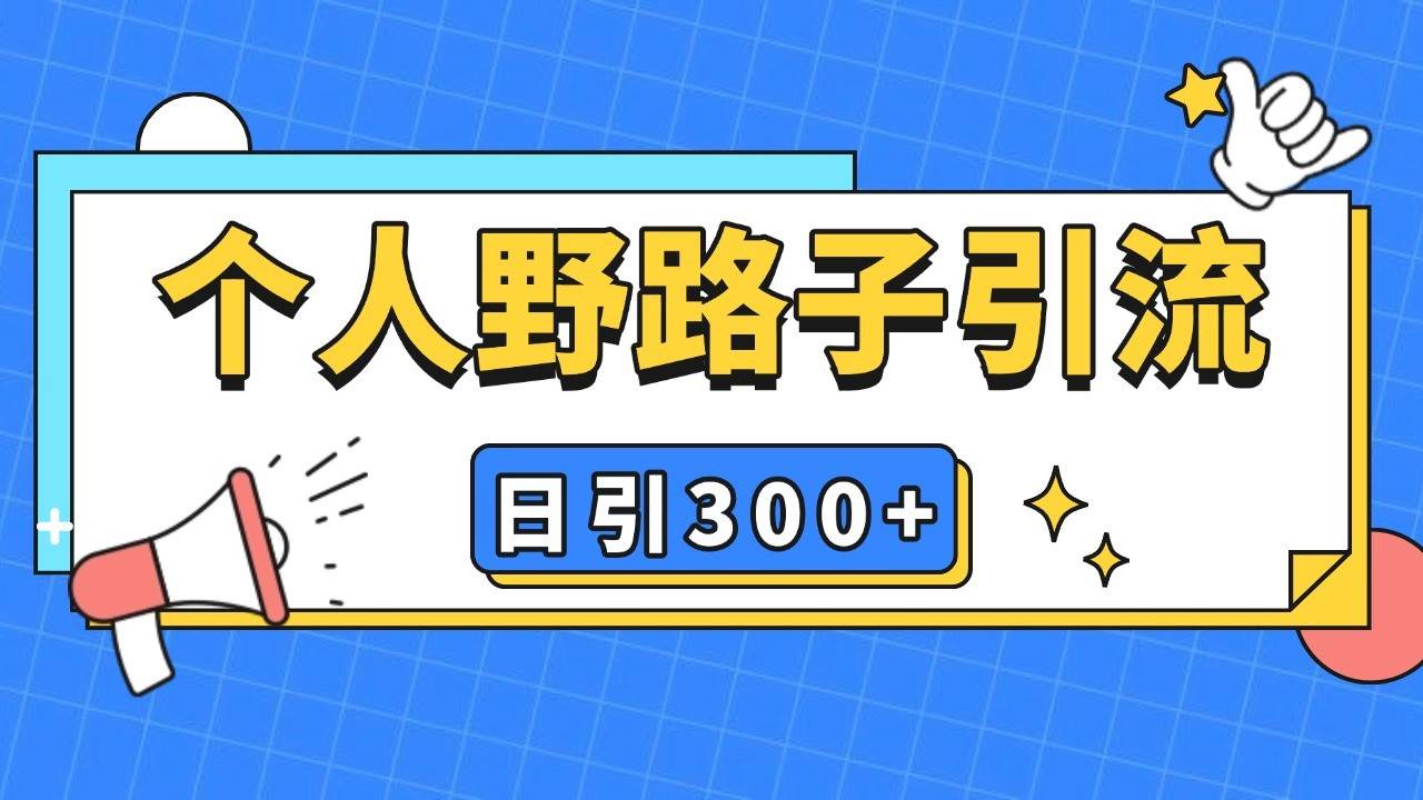个人野路子引流日引300+精准客户，暴力截流玩法+克隆自热-赛德副业库
