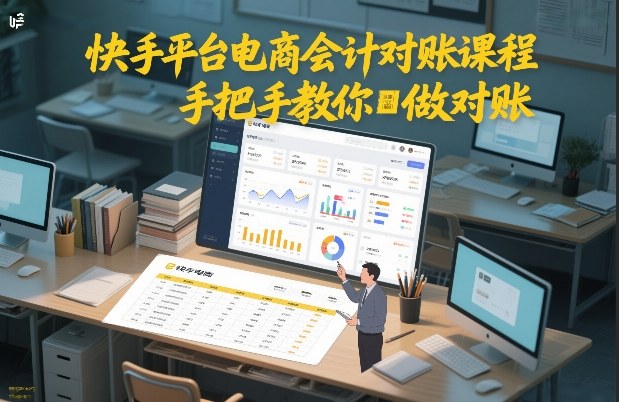 快手平台电商会计对账课程,手把手教你做对账-赛德副业库