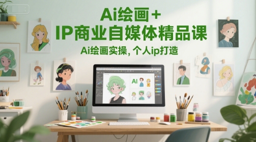 Ai绘画+IP商业自媒体精品课，Ai绘画实操，个人ip打造-赛德副业库