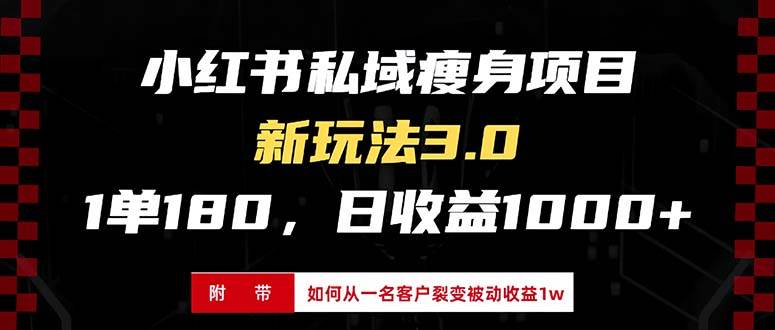 （13348期）小红书瘦身项目3.0模式，新手小白日赚收益1000+（附从一名客户裂变收益…-赛德副业库