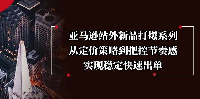 （13970期）亚马逊站外新品打爆系列，从定价策略到把控节奏感，实现稳定快速出单-赛德副业库