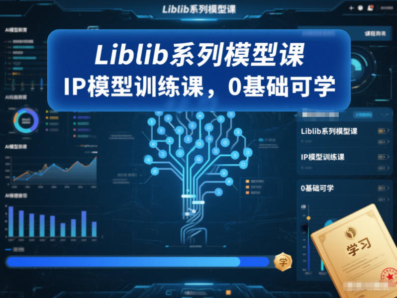 Liblib系列模型课,IP模型训练课,0基础可学-赛德副业库