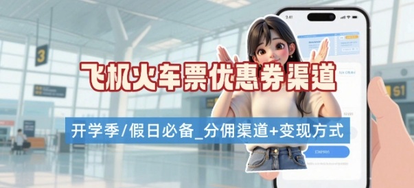 学生党必看！机票火车票优惠券申请渠道 + 项目打法，开学季节日速存-赛德副业库