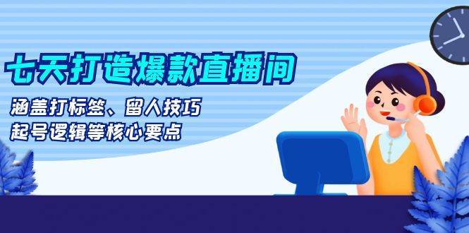 七天打造爆款直播间:涵盖打标签、留人技巧、起号逻辑等核心要点-赛德副业库