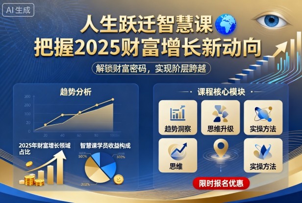 人生跃迁智慧课，把据2025财富增长新动向-赛德副业库