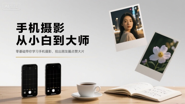 手机摄影从小白到大师,零基础带你学习手机摄影,拍出朋友圈点赞大片-赛德副业库