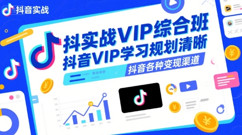 抖音实战VIP综合班,抖音VIP学习规划请晰抖音各种变现渠道-赛德副业库