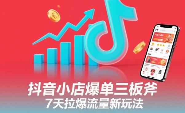 抖音小店爆单三板斧,7天拉爆流量新玩法-赛德副业库