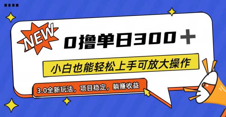 （11490期）全程0撸，单日300+，小白也能轻松上手可放大操作-赛德副业库