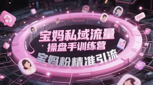 宝妈私域流量操盘手训练营,宝妈粉精准引流-赛德副业库