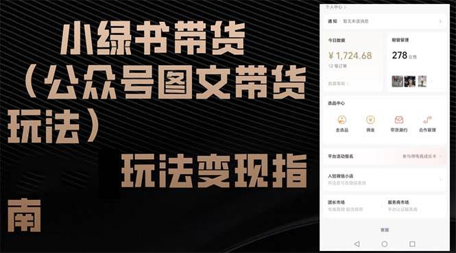 （12902期）小绿书带货（公众号图文带货玩法）玩法变现指南-赛德副业库