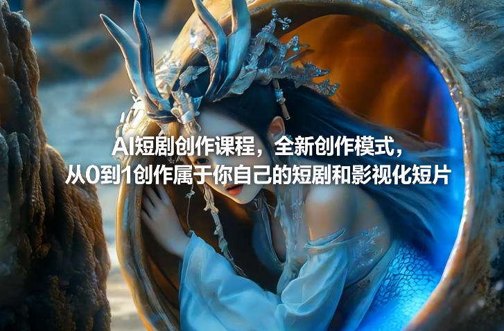 AI短剧创作课程，全新创作模式，从0到1创作属于你自己的短剧和影视化短片-赛德副业库