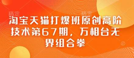 淘宝天猫打爆班原创高阶技术第67期，万相台无界组合拳-赛德副业库