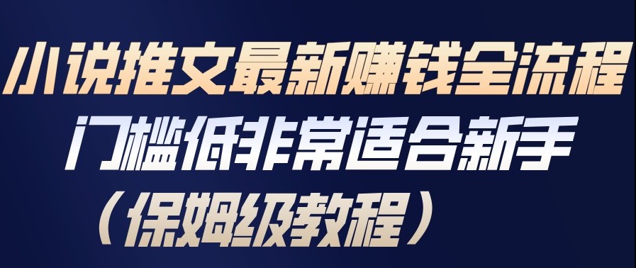 小说推文最新賺钱全流程,门槛低非常适合新手(保姆级教程)-赛德副业库