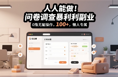 人人能做!问卷调查暴利副业,0撸无脑操作,每天轻松日入100+,懒人专属【揭秘】-赛德副业库