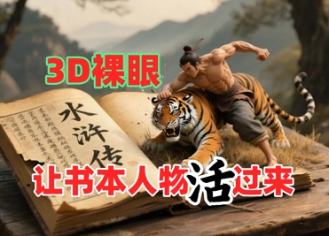 书本人物裸眼3D视频，新的玩法，流量超猛，保姆级教程-赛德副业库