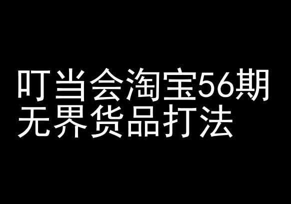 叮当会淘宝56期:无界货品打法-淘宝开店教程-赛德副业库