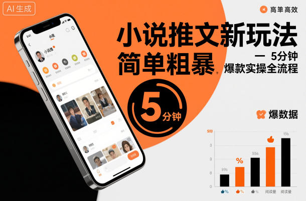 小说推文新玩法,简单粗爆,5分种一个爆款实操全流程-赛德副业库