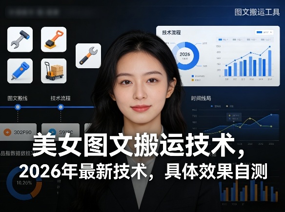 美女图文搬运技术，2026年最新技术，具体效果自测-赛德副业库