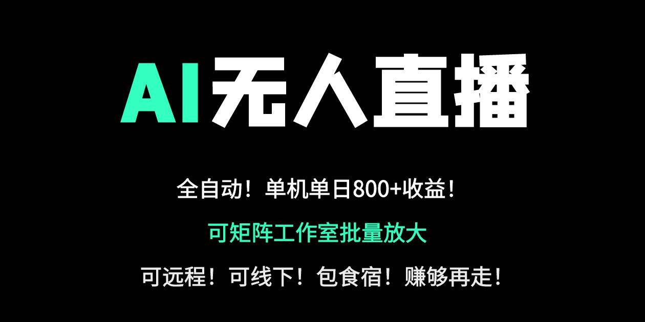 (14179期)24小时自动带货!AI无人直播副业日赚800+,轻资产创业首选-赛德副业库