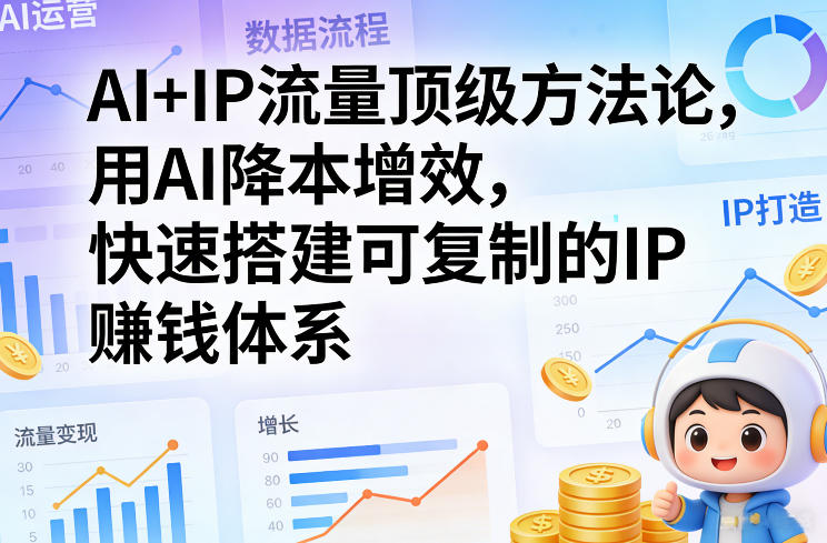 AI+IP流量顶级方法论，用AI降本增效，快速搭建可复制的IP賺钱体系-赛德副业库