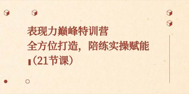 表现力巅峰特训营，全方位打造，陪练实操赋能（21节课）-赛德副业库
