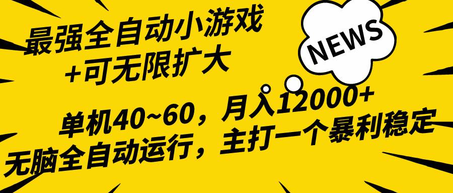 （10046期）2024最新全网独家小游戏全自动，单机40~60,稳定躺赚，小白都能月入过万-赛德副业库