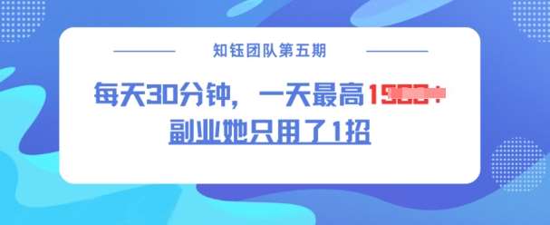 副业她只用了1招，每天30分钟，无脑二创，一天最高1.5k-赛德副业库