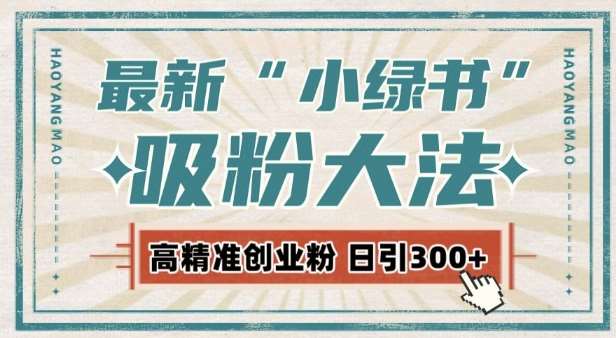 最新自动化“吸粉术”,小绿书激活私域流量,每日轻松吸引300+高质精准粉!-赛德副业库