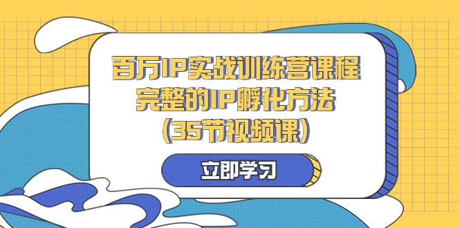 （8243期）百万IP实战训练营课程，完整的IP孵化方法（35节视频课）-赛德副业库