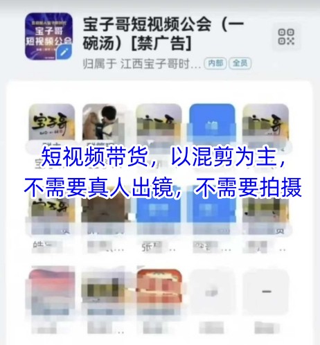 宝子哥头部团队短视频带货，以混剪为主，不需要真人出镜，不需要拍摄【更新】-赛德副业库