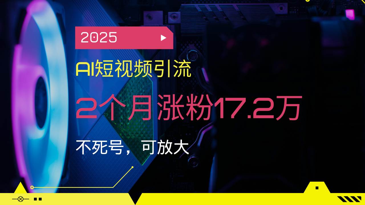 （14213期）2025AI短视频引流，2个月涨粉17.2万，不死号，可放大-赛德副业库