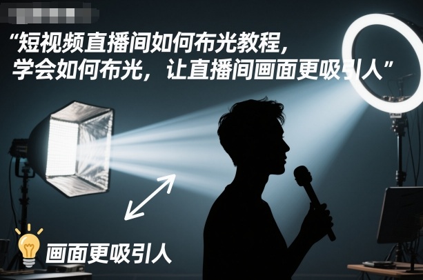 短视频直播间如何布光教程,学会如何布光,让直播间画面更吸引人-赛德副业库