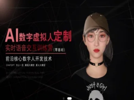 AI数字虚拟人定制,实时语音交互训练营(零基础),前沿核心数字人开发技术-赛德副业库